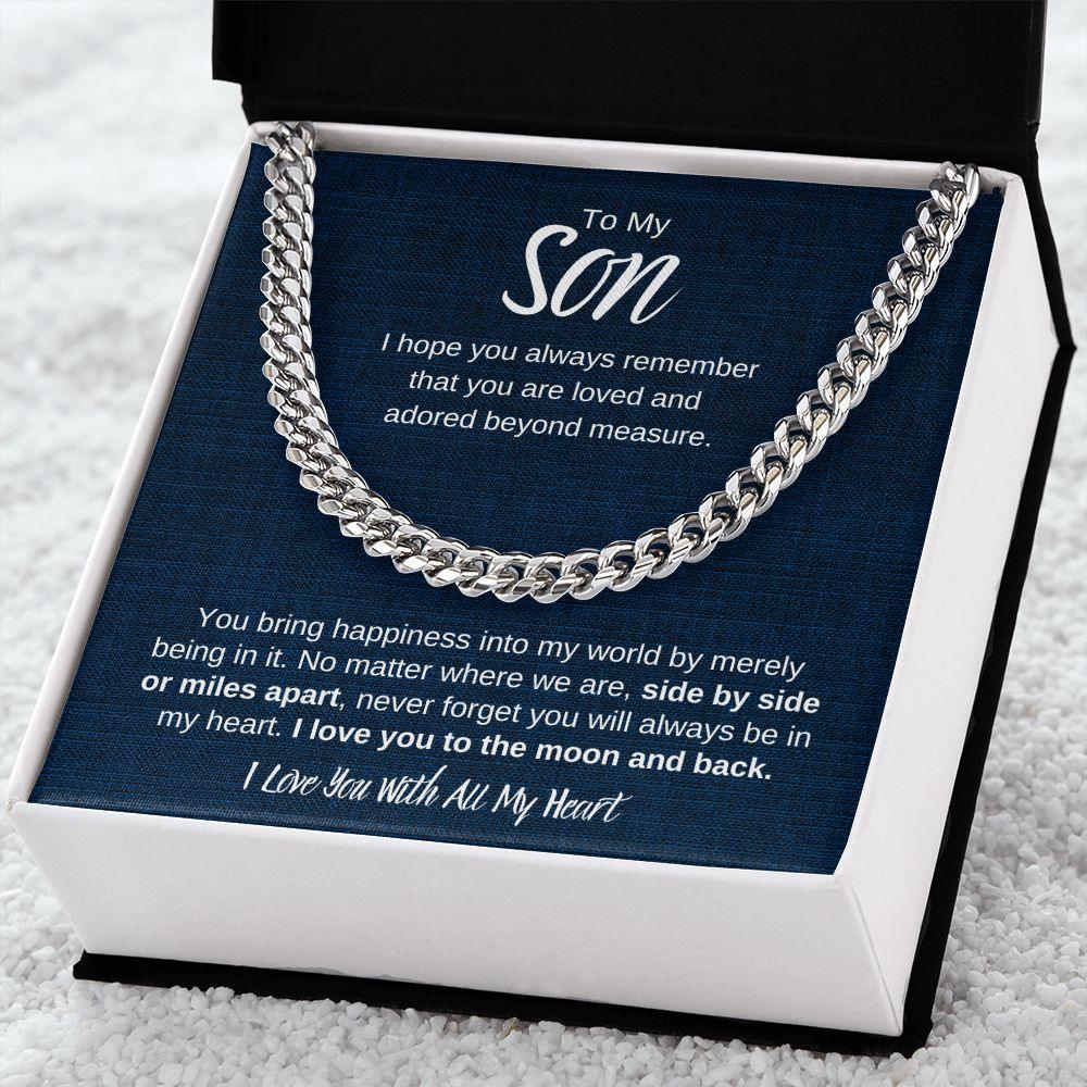 To My Son | Cuban Link Chain - ALL4THEGIFTOFIT