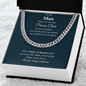 To My Man | My Soulmate, My Everything | Cuban Link Chain - Gift for Husband, Fiancé, Boyfriend - ALL4THEGIFTOFIT