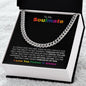to My Soulmate | Through My Eyes | Cuban Link Chain - Gift for Husband, Fiancé, Boyfriend, Birthday, Anniversary - ALL4THEGIFTOFIT