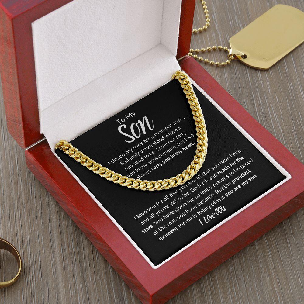 To My Son | Go Forth and Reach for the Stars | Cuban Link - ALL4THEGIFTOFIT