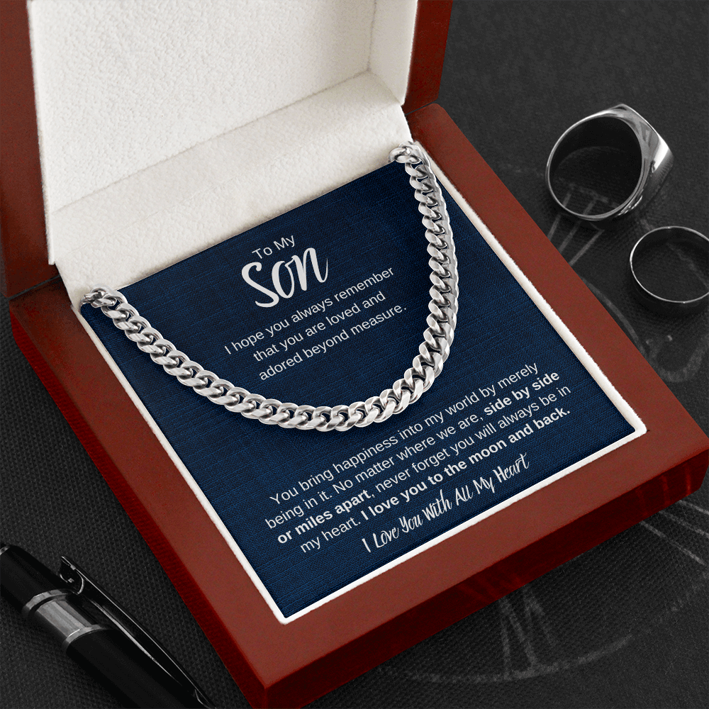 To My Son | Cuban Link Chain - ALL4THEGIFTOFIT