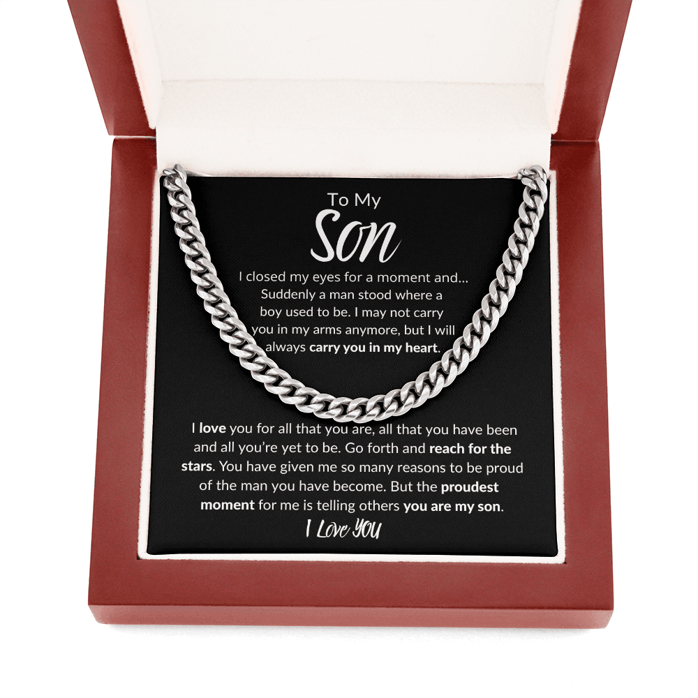To My Son | Go Forth and Reach for the Stars | Cuban Link - ALL4THEGIFTOFIT