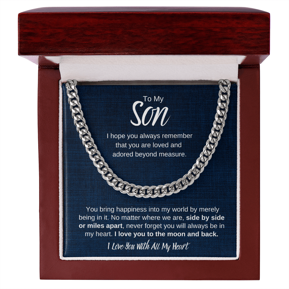 To My Son | Cuban Link Chain - ALL4THEGIFTOFIT