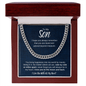 To My Son | Cuban Link Chain - ALL4THEGIFTOFIT