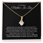 To The Best Mother-In-Law | Lucky and Blessed (Son-In-Law) | Alluring Beauty Necklace - Gift for Mother's Day, Wedding, Birthday, Holidays - ALL4THEGIFTOFIT