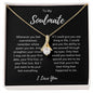 To My Soulmate | The Best Thing That Happened To Me | Alluring Beauty Necklace - Gift for Wife, Fiancée, Girlfriend, Valentine's Day, Birthday, Anniversary - ALL4THEGIFTOFIT