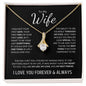 To My Wife (Black Card) | I Love You Forever & Always | Alluring Beauty Necklace - ALL4THEGIFTOFIT