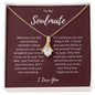 To My Soulmate | The Best Thing That Happened to Me - Alluring Beauty Necklace - Gift for Wife, Fiancée, Girlfriend, Birthday, Valentine's Day, Anniversary, Christmas - ALL4THEGIFTOFIT