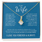To My Wife (Blue Card) | I Love You Forever & Always | Alluring Beauty Necklace - ALL4THEGIFTOFIT