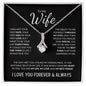 To My Wife (Black Card) | I Love You Forever & Always | Alluring Beauty Necklace - ALL4THEGIFTOFIT