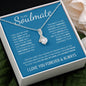 To My Soulmate (Blue Card) | I Love You Forever & Always | Alluring Beauty Necklace - Gift for Wife, Fiance, Girlfriend - ALL4THEGIFTOFIT