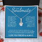 To My Soulmate (Blue Card) | I Love You Forever & Always | Alluring Beauty Necklace - Gift for Wife, Fiance, Girlfriend - ALL4THEGIFTOFIT