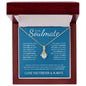To My Soulmate (Blue Card) | I Love You Forever & Always | Alluring Beauty Necklace - Gift for Wife, Fiance, Girlfriend - ALL4THEGIFTOFIT