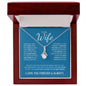 To My Wife (Blue Card) | I Love You Forever & Always | Alluring Beauty Necklace - ALL4THEGIFTOFIT