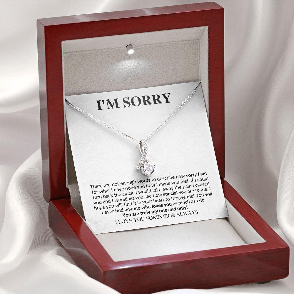 I'm Sorry | You are My One and Only | Alluring Beauty Necklace - Gift for Wife, Soulmate, Fiancée Girlfriend - ALL4THEGIFTOFIT