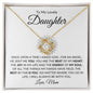 To My Lovely Daughter | You Are My Angel - Mom | Love Knot Necklace - ALL4THEGIFTOFIT