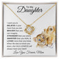 To My Daughter | You Are Brave, Strong and Smart | Love Knot Necklace - ALL4THEGIFTOFIT