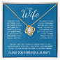 To My Wife (Blue Card) | I Love You Forever & Always | Love Knot Necklace - ALL4THEGIFTOFIT