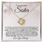 To My Beautiful Sister | Sisters By Heart | Love Knot Necklace - ALL4THEGIFTOFIT