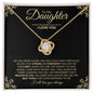 To My Daughter | I Believe In You | Love Knot Necklace - ALL4THEGIFTOFIT