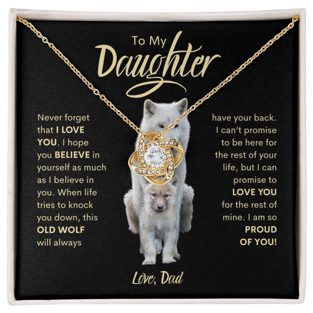 To My Daughter | Never Forget That I Love You | Love Knot Necklace - ALL4THEGIFTOFIT