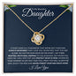 To My Beautiful Daughter | Never Forget Your Way Back Home | Love Knot Necklace - ALL4THEGIFTOFIT