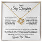 To My Step Daughter | I am Truly Blessed with You | Love Knot Necklace - ALL4THEGIFTOFIT