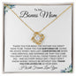 To My Bonus Mom | Thank You for Loving Me | Love Knot Necklace - Gift for Mother's Day, Birthdays, Holidays - ALL4THEGIFTOFIT