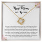 To An Amazing New Mom - Rewarding Blessing | Love Knot Necklace - Gift for Mother's Day, First Time Moms, Baby Shower Gift - ALL4THEGIFTOFIT