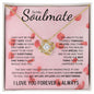 To My Soulmate | My Love, My Best Friend | Love Knot Necklace - Gift for Wife, Fiance, Girlfriend - ALL4THEGIFTOFIT