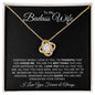 To My Badass Wife | You Are My Queen | Love Knot Necklace - ALL4THEGIFTOFIT