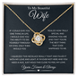 To My Beautiful Wife | You're The Best Thing That Ever Happened To Me | Love Knot Necklace - ALL4THEGIFTOFIT