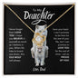 To My Daughter | I Will Always Have Your Back | Love Knot Necklace - ALL4THEGIFTOFIT
