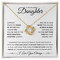 To My Beautiful Daughter | I Love You Always | Love Knot Necklace - ALL4THEGIFTOFIT