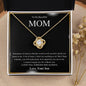 To My Beautiful Mom | Forever and Always - Son | Love Knot Necklace - Gift for Mother's Day, Birthday, Holidays - ALL4THEGIFTOFIT