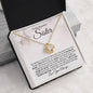 To My Beautiful Sister | Sisters By Heart | Love Knot Necklace - ALL4THEGIFTOFIT