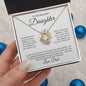 To My Beautiful Daughter | I'd Use My Last Breath to Tell You I Love You | Love Knot Necklace - ALL4THEGIFTOFIT