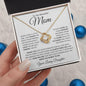 To My Beautiful Mom | You Mean The World To Me - Loving Daughter | Love Knot Necklace - ALL4THEGIFTOFIT