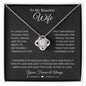 TO MY BEAUTIFUL WIFE | You're the Best Thing That Ever Happened to Me | Love Knot Necklace - ALL4THEGIFTOFIT