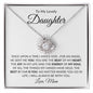 To My Lovely Daughter | You Are My Angel - Mom | Love Knot Necklace - ALL4THEGIFTOFIT