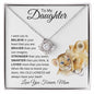 To My Daughter | You Are Brave, Strong and Smart | Love Knot Necklace - ALL4THEGIFTOFIT