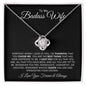 To My Badass Wife | You Are My Queen | Love Knot Necklace - ALL4THEGIFTOFIT