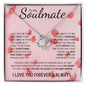 To My Soulmate | My Love, My Best Friend | Love Knot Necklace - Gift for Wife, Fiance, Girlfriend - ALL4THEGIFTOFIT