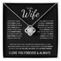 To My Wife (Black Card) | I Love You Forever & Always | Love Knot Necklace - ALL4THEGIFTOFIT