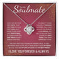To My Soulmate | My Life, My Love, My Best Friend | Love Knot Necklace - Gift for Wife, Girlfriend, Fiance - ALL4THEGIFTOFIT