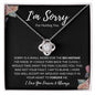 I'm Sorry - For Hurting You | Love Knot Necklace - Gift for Wife, Soulmate, Fiancée, Girlfriend - ALL4THEGIFTOFIT