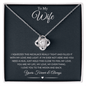 To My Wife | I Love You to the Moon & Back | Love Knot Necklace - ALL4THEGIFTOFIT