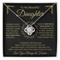 To My Beautiful Daughter | You Are Always In My Heart | Love Knot Necklace - ALL4THEGIFTOFIT