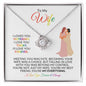 To My Wife | You'e My Everything | Love Knot Necklace - Gift for Soulmate, Valentine's, Birthday, Anniversary - ALL4THEGIFTOFIT