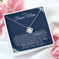 To My Bonus Mom | Thank You for Loving Me | Love Knot Necklace - Gift for Mother's Day, Birthdays, Holidays - ALL4THEGIFTOFIT